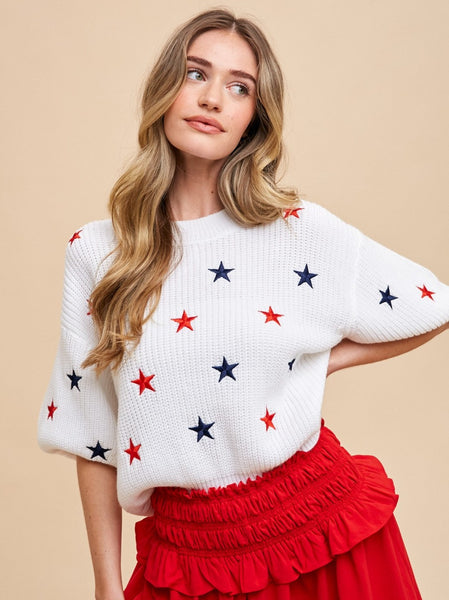 Star Embroidered Sweater