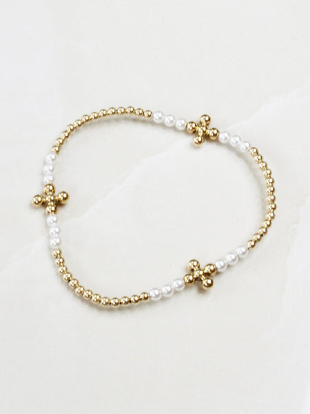 Signature Cross Gold Bliss - 2.5mm Pearl