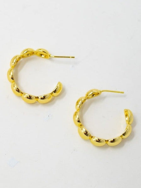 Crescent Beaded Earrings