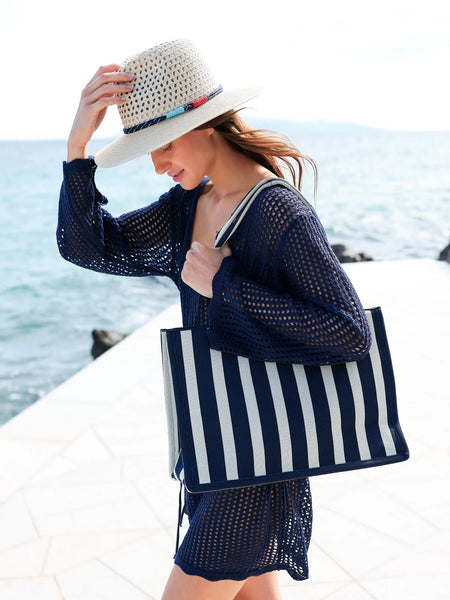 Isla Stripe Boxy Tote