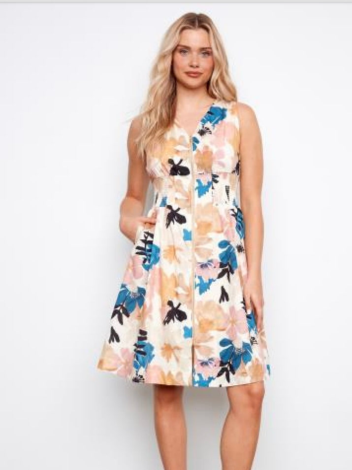 Carly Voile Printed Dress
