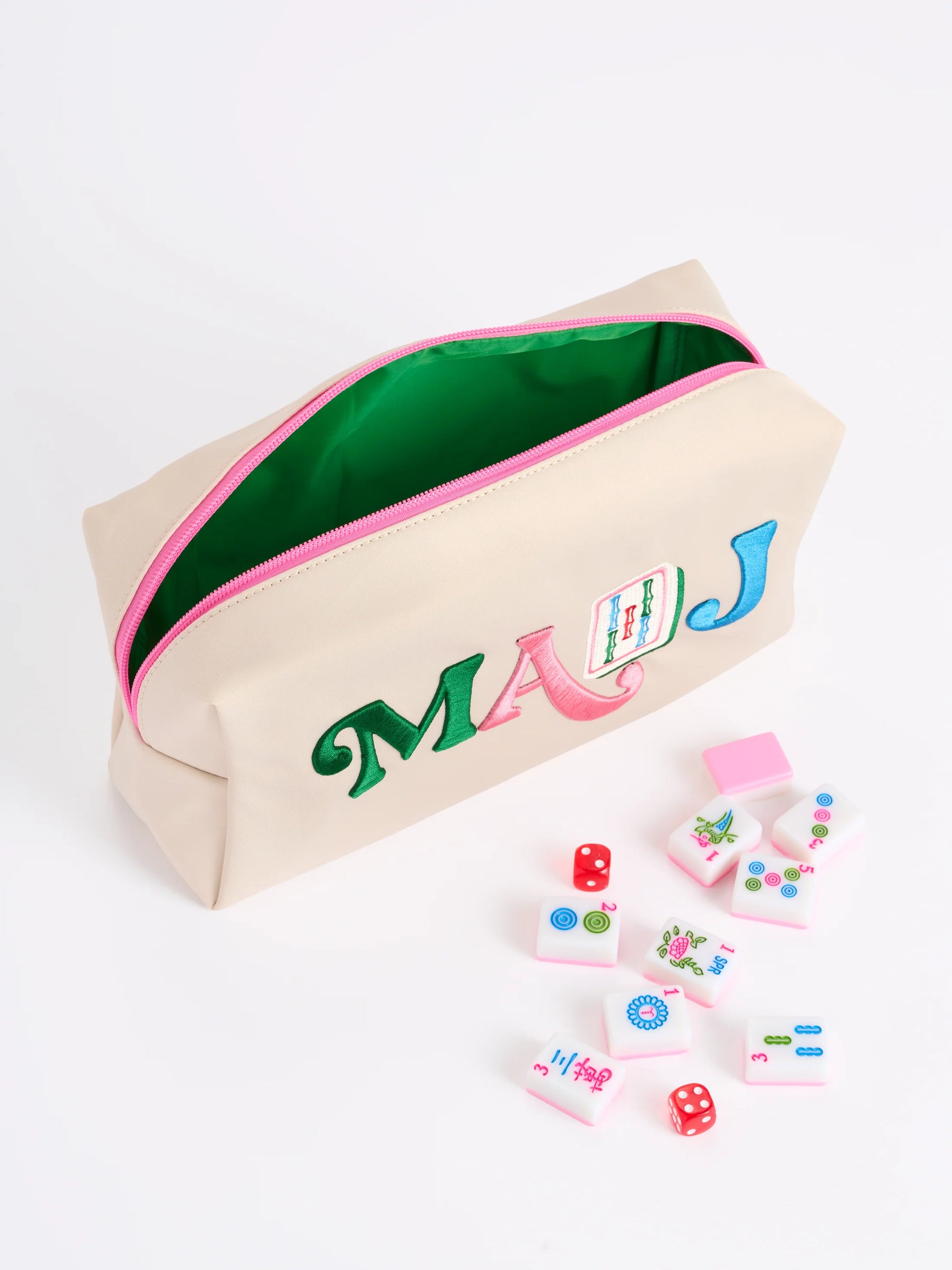 Mahj Mahjong Tiles Zip Pouch