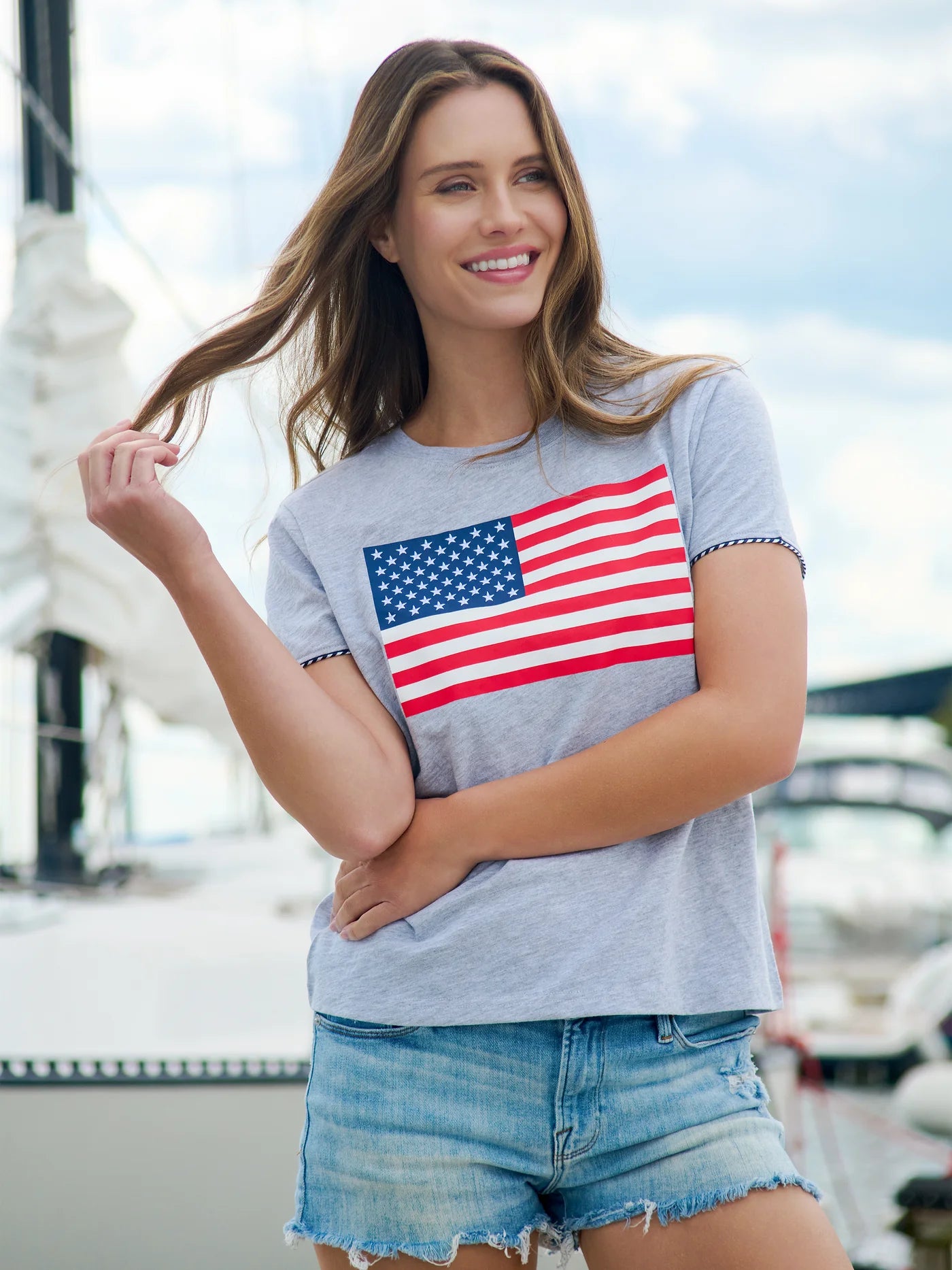 American Flag Relaxed Tee