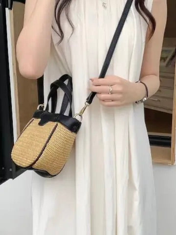 Riley Straw Handbag