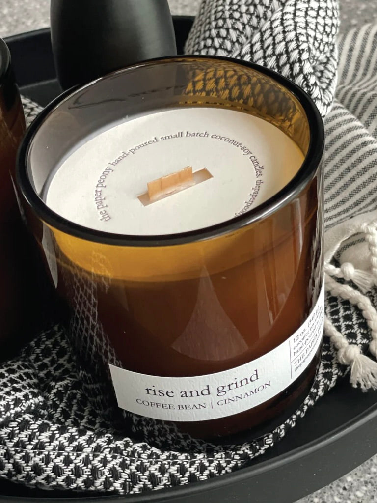 Clear 12oz Paper Peony Candle