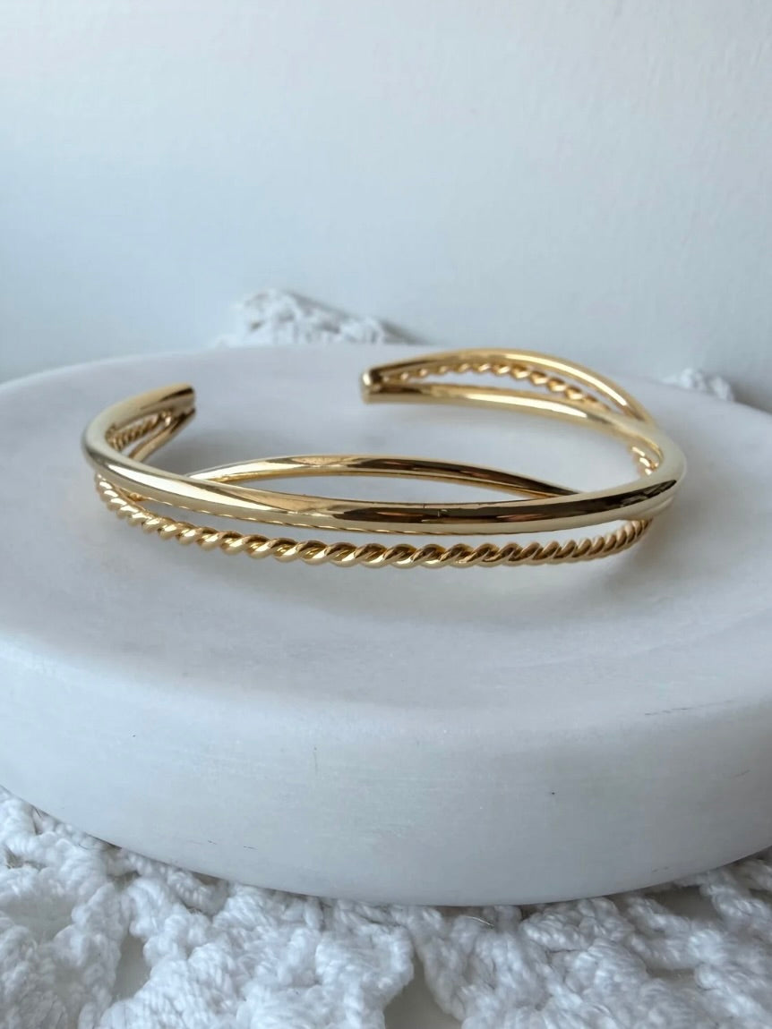Criss Cross Braid Cuff Bracelet