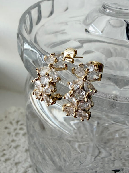 Flower Girl Hoop Earrings