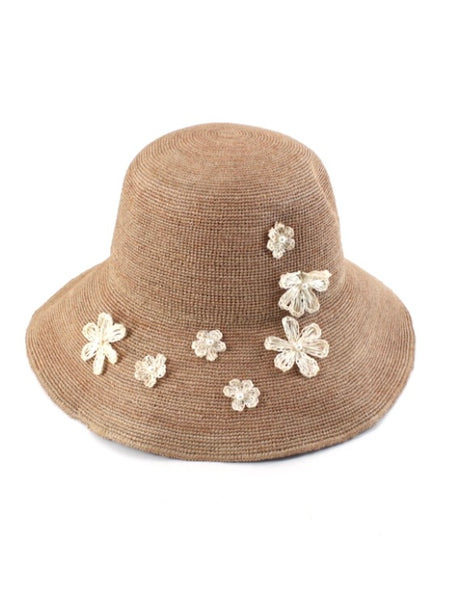 Floral Raffia Hat