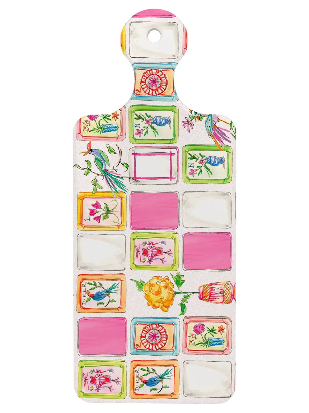 Mahjong Pink Ceramic Cuterie Board