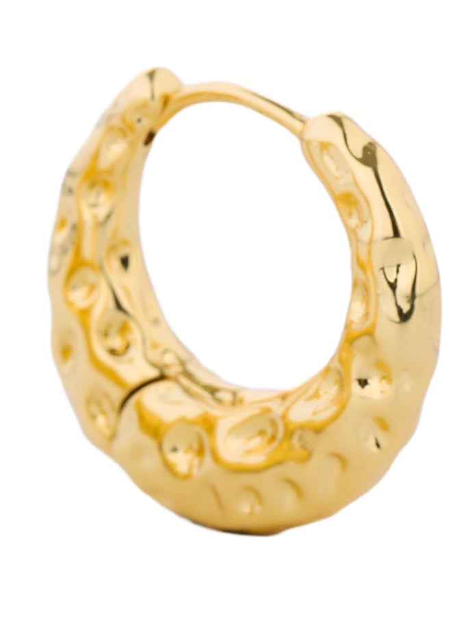 Hammered Hoop Earrings