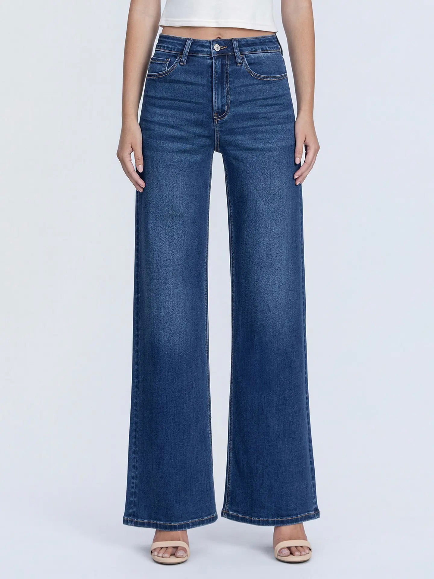 Vervet : Super High Rise Soft Wide Leg Jean