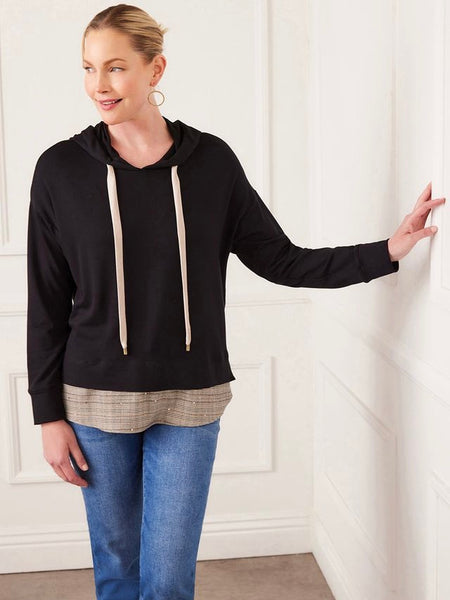 {Karen Kane} Contrast Hem Hoodie