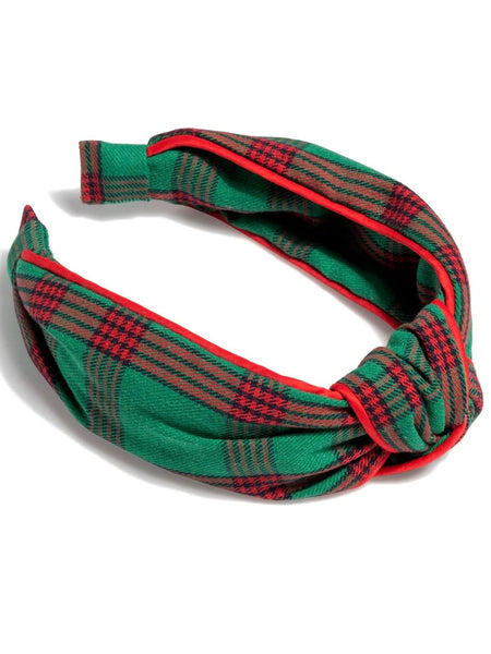 Knotted Plaid Headband