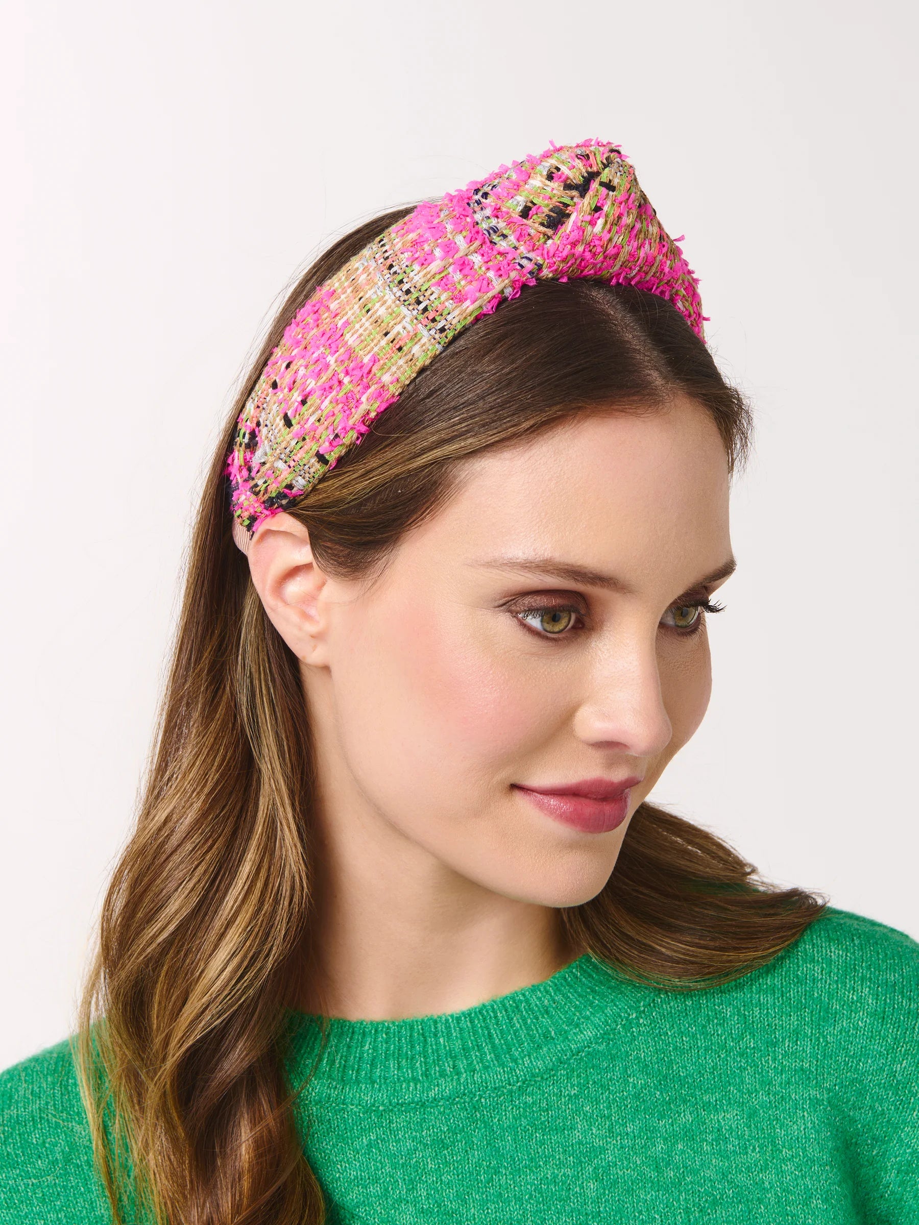 Textured Plaid Headband