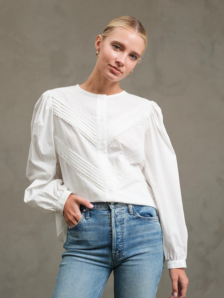 Carol Classic Pintuck Blouse