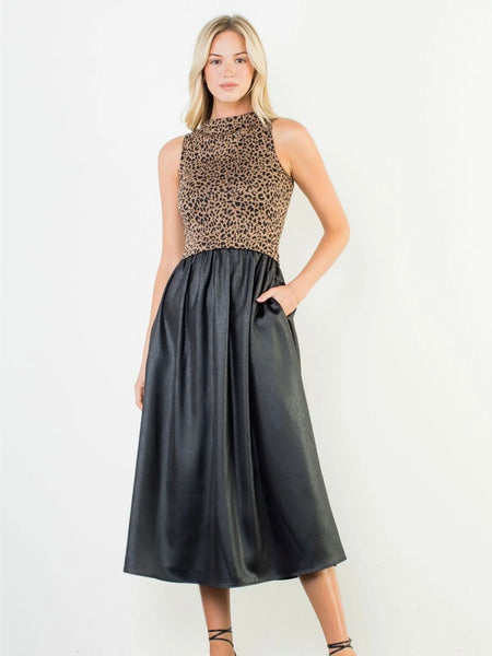 Sleeveless Cheetah Dress