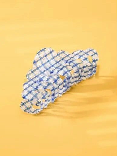 Gingham Claw Clip