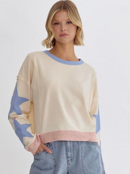 Lucy Stars Cropped Sweater