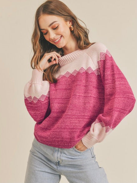 Tabitha Two Tone Knit Sweater