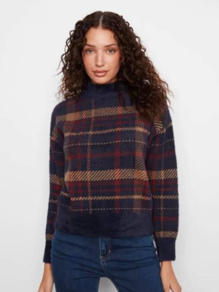 Jacquard Plaid Sweater