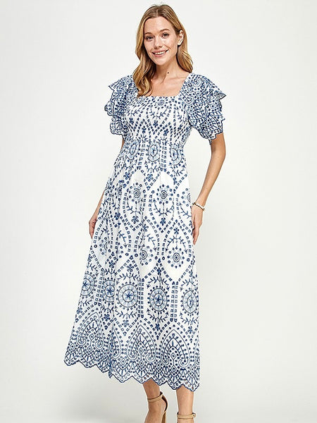 Emme Embroidered Maxi Dress