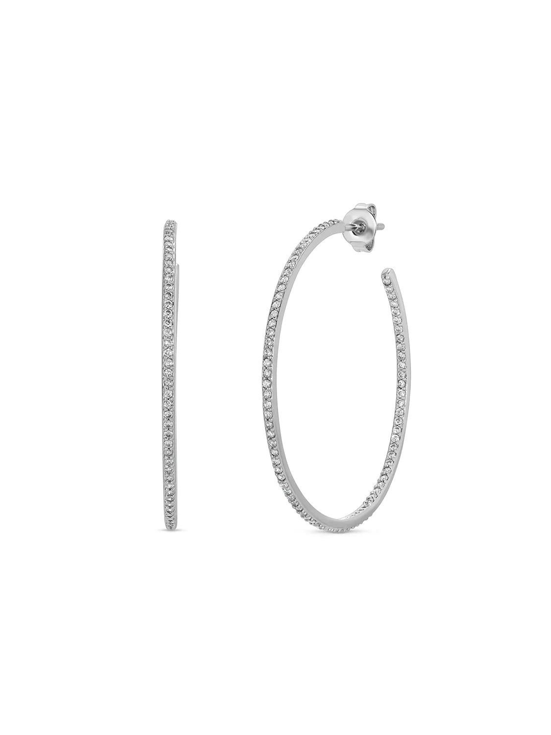 {Joy Dravecky} CZ Whisper Hoop Earrings