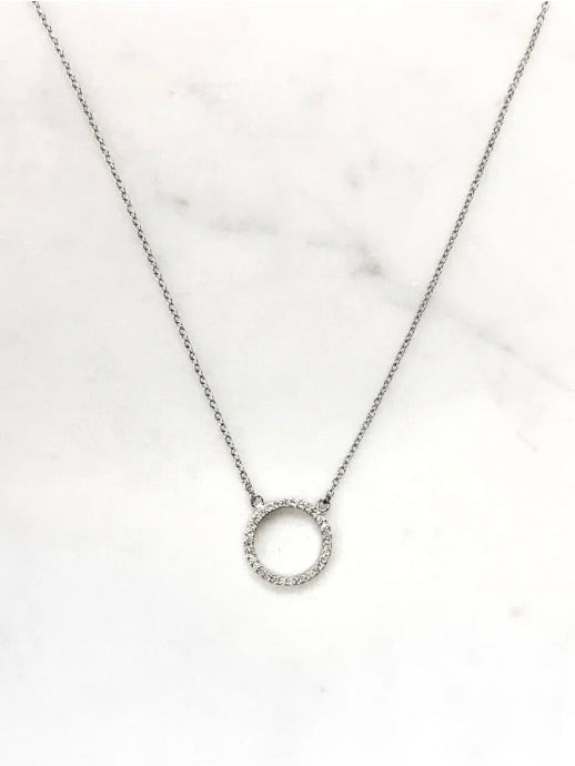 Pave Open Necklace