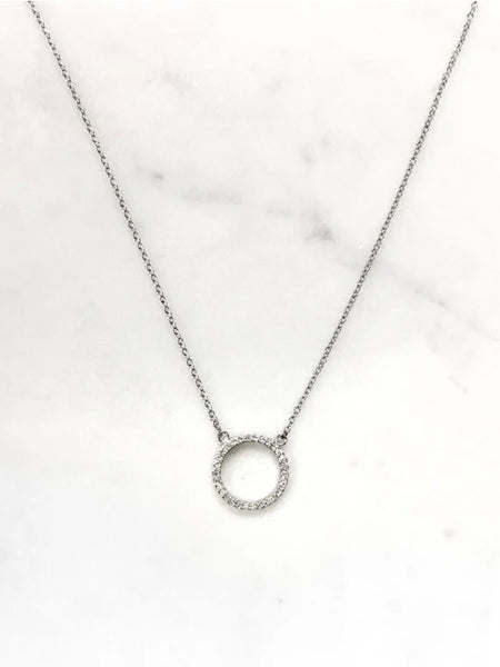 Pave Open Necklace