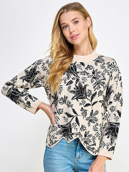 Jacquard Sweater Top