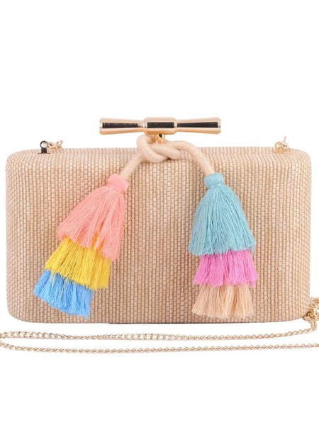 Colorful Tassel Clutch
