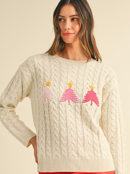 Pink Trees Christmas Sweater