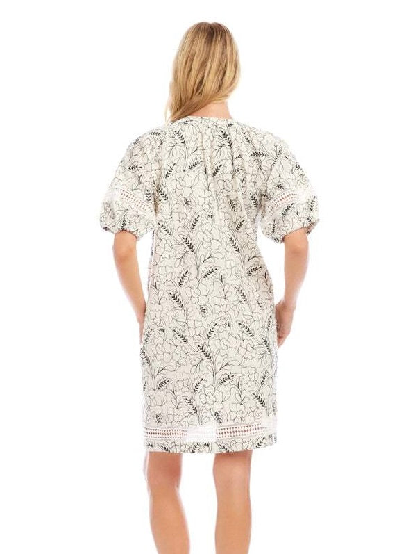 {Karen Kane} Puff Sleeve Tassel Dress