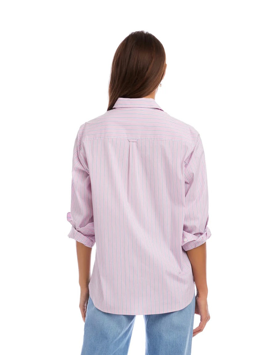 {Karen Kane} Stripe Button Up Shirt