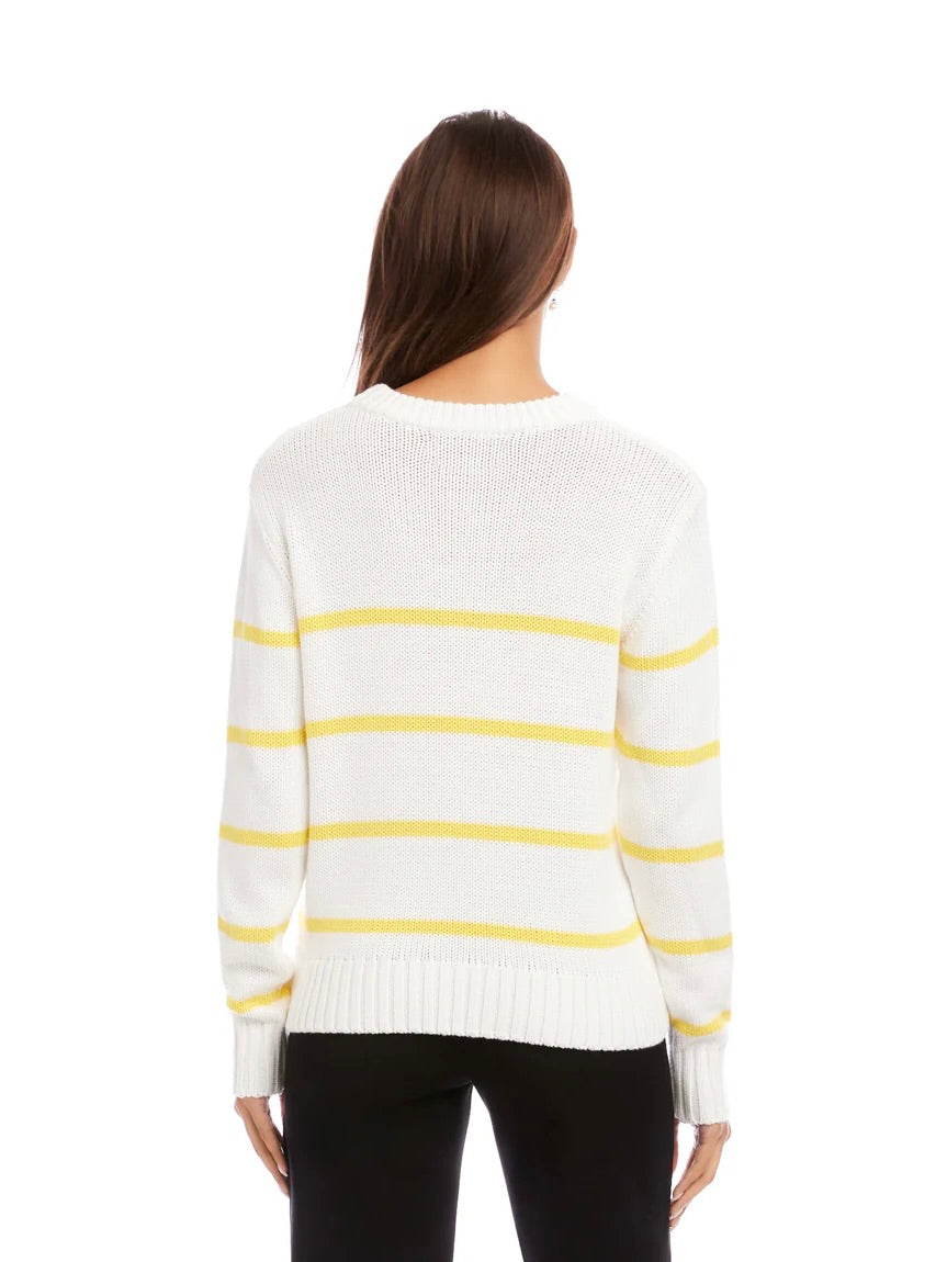 {Karen Kane} Stripe Crewneck Sweater