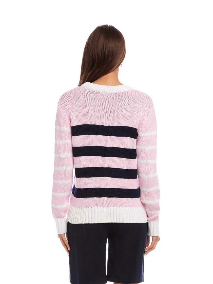 {Karen Kane} Stripe Crewneck Sweater