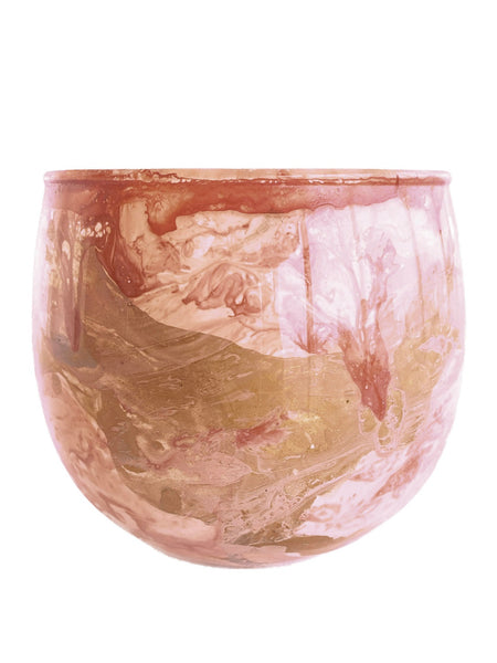 3" High Marbled Pink Votive