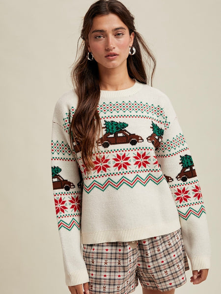Merry Christmas Car Sweater