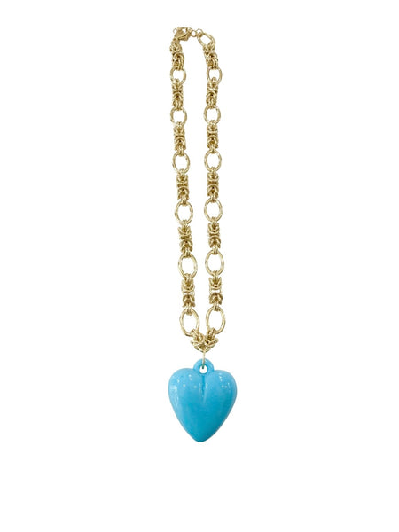 Clara Gold Chain Necklace with Heart Charm