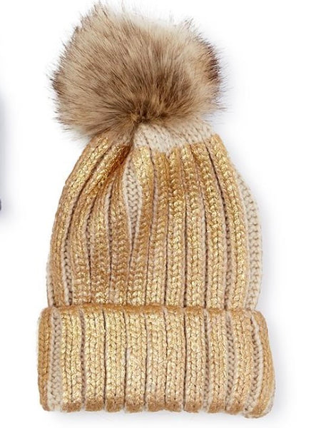 Metallic Knit Hat