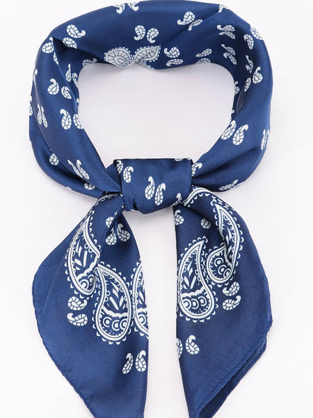 Bandana Print Silk Scarf