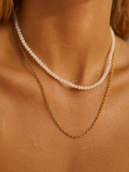 {Ellie Vail} Brisa Double Chain Beaded Necklace