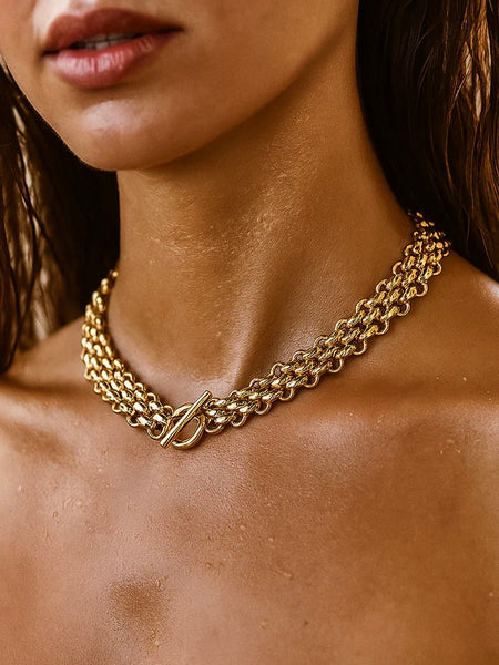 {Ellie Vail} Rosalinda Chunky Chain Toggle Necklace
