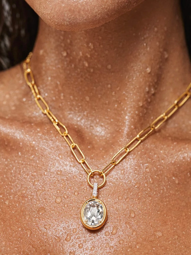 {Ellie Vail} Satina Oval Pendant Necklace