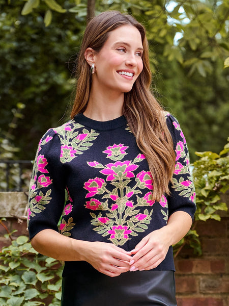 Lakeview Floral Pattern Sweater