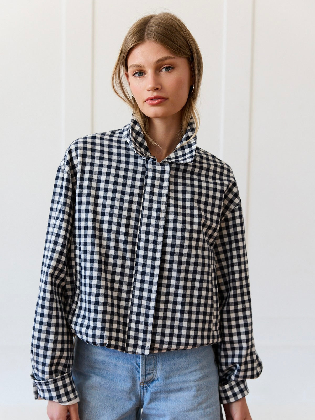 Gingham Zip Jacket