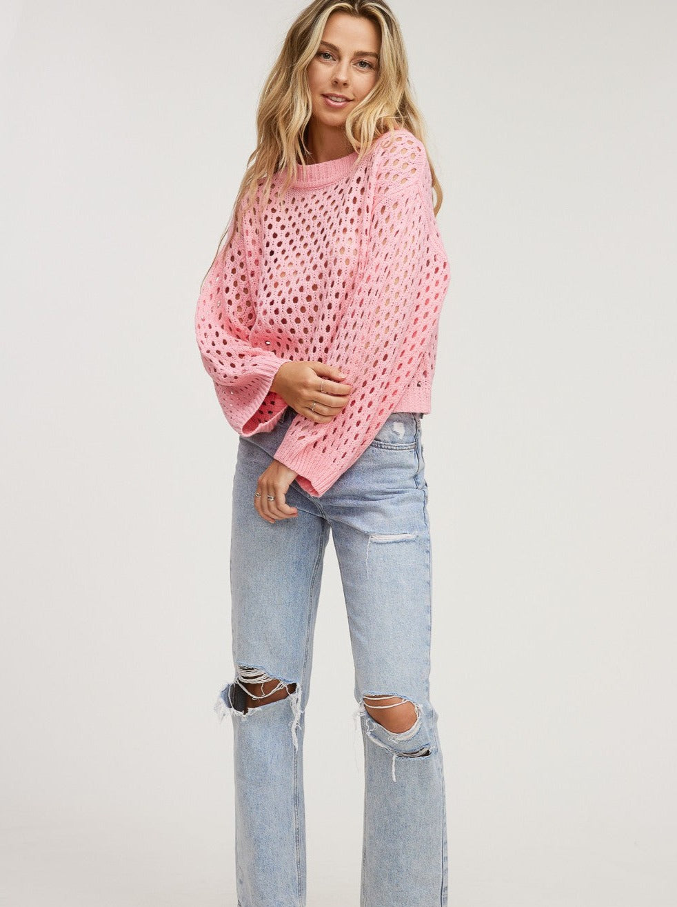 Hello Spring Open Knit Sweater