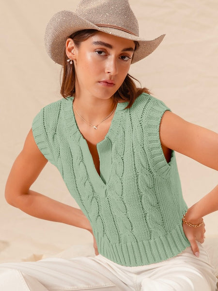 Charlie Cable Knit Sweater Vest