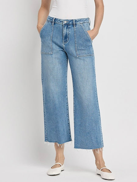 Loveret : High Rise Utility Crop Wide Leg