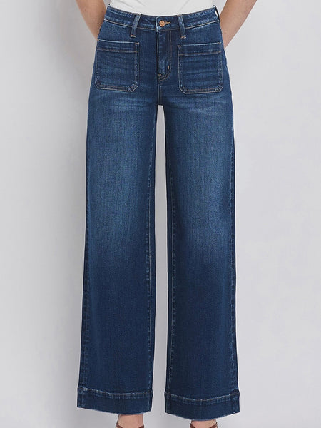 Flying Monkey : High Rise Front Patch Pocket Wide Trouser