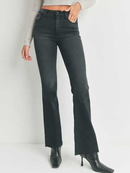 Just Black Denim : High Rise Scissor Cut Flare